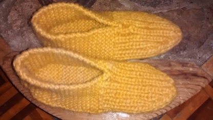Warm woolen slippers...